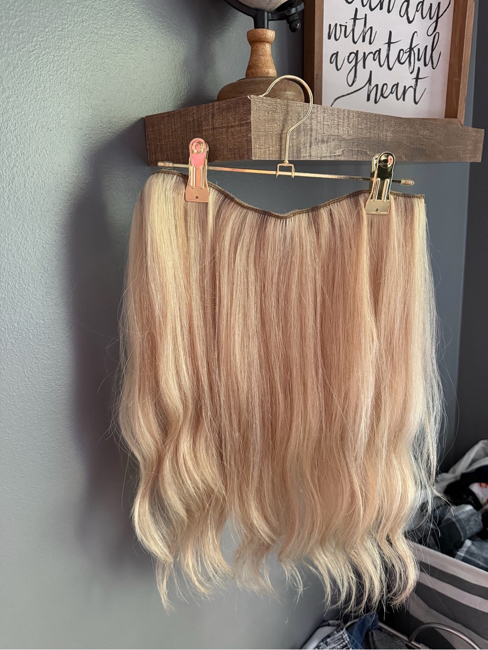 Hidden Crown #60/8 Dimensional Blonde 100% Human Hair Extensions 124g